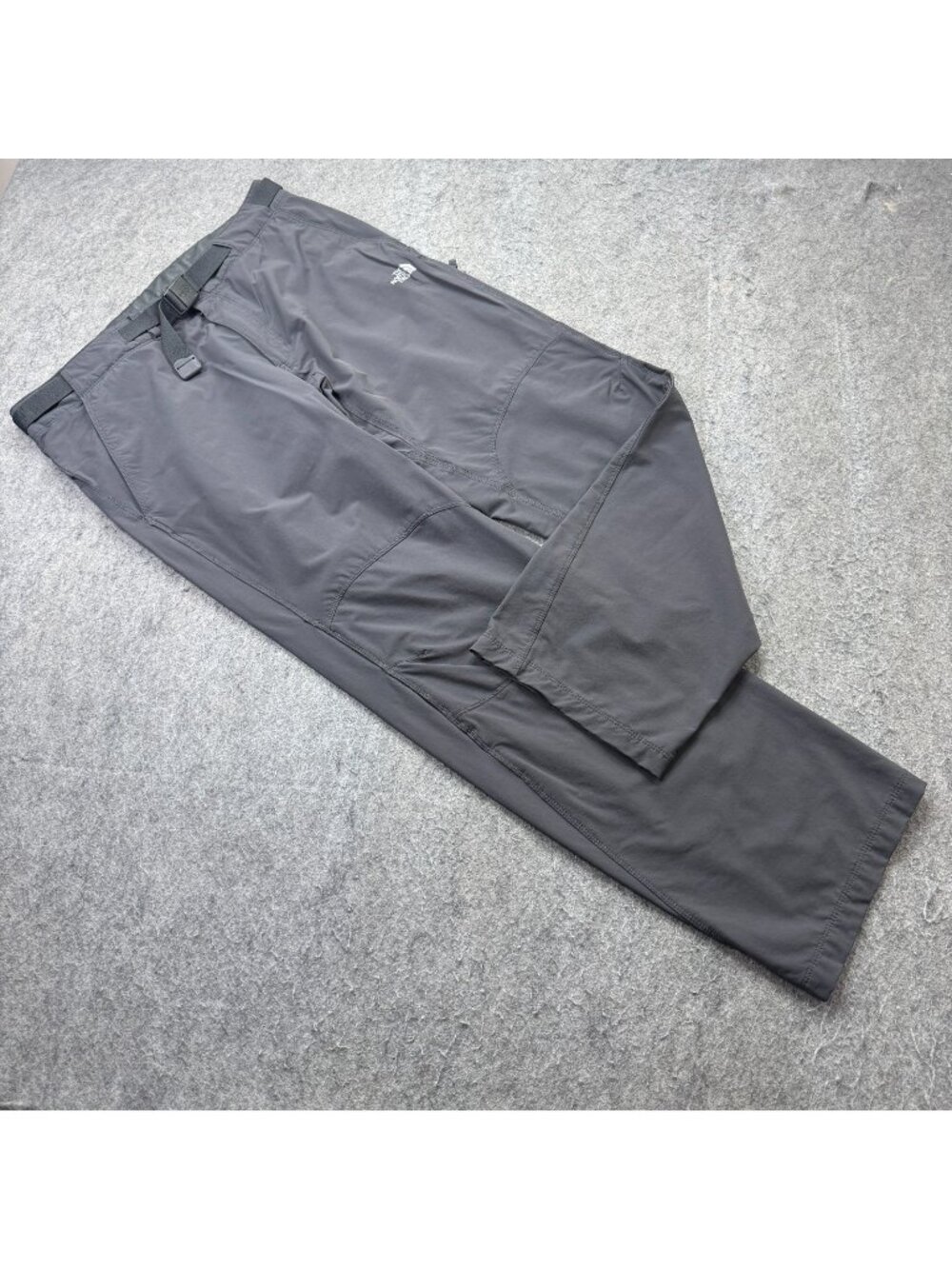 The North Face Hiking Pants Men 36 x 32 Gray Nylon Belted Stretch T150 + T550